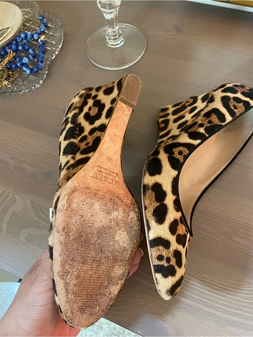 J.Crew Leopard Print Women's Pointed Toe wedges 9.5